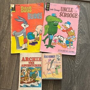 Vintage Comic Lot - Bugs Bunny, Uncle $crooge, Archie, Road Runner